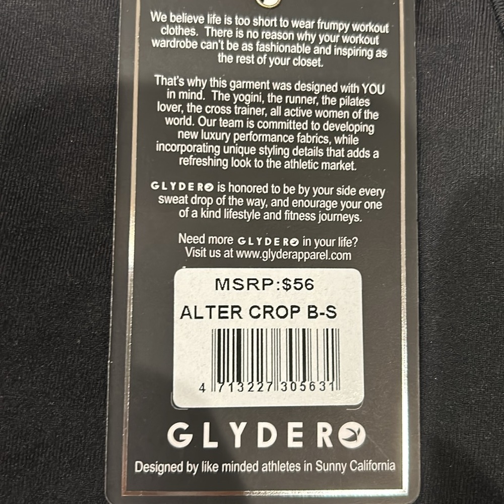 🆕 Glyder Crop Top / Sports Bra with Lace Back - Picture 6 of 6
